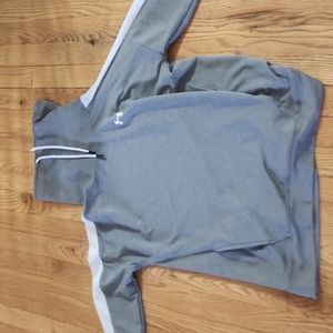 under armour grey neck hoodie, size M